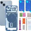Back Glass Replacement for iPhone 14 Plus(6.7 inches Blue) Integrated Glass & Wireless Charging Repair Tools are Included