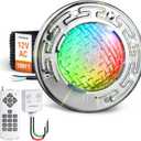 SURAIELEC 6 Inch LED Spa Lights, 12V AC Color Changing Pool Lights for Inground Pool, Underwater Spa Light with Remote Control, Fits for 6" Small Wet Niches, 15W(150W Equivalent), 100FT Cord