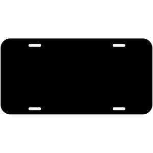 Blank Metal License Plate Solid Black 12" x 6" 0.025 Thickness