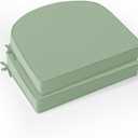 Outdoor Chair Cushions Set of 2: Waterproof & Fade Resistant Patio Furniture Cushions - 18.5 x 16 x 2 Inch Non Slip Round Corner Seat Cushion Pads with Removable Cover for Garden Yard Lawn, Sage Green