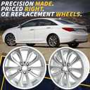 New Single 18x7.5" 18 Inch Premium Aluminum Alloy Wheel Rim Fits for Hyundai Sonata 2011 2012 2013, Replacement Wheel 529103Q350, OE Direct Replacement Rims, 560-70804A