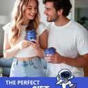 Smell Proof Jar with UV Protection, Airtight Glass Container, Double Sealed Smell Proof Container for Herbs, Teas, Coffee, Spices, Travel, Home, Kitchen, Fresh Storage Solution (Blue Astronaut)