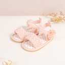 Meckior Baby Toddler Infant Girls PU Leather Soft Open Toe Summer Sandals Flower Princess Flat Shoes