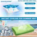 JUAN & JASMIN 2 Pack Cooling Towels (19.5"x15"), Soft Breathable Chilly Towels, Super Absorbent, Ice Wraps, Towels-Ideal for Hiking, Running, Workout, Gym, Dancing, Camping, Fitness (Green)
