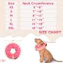 Supet Inflatable Dog Cone Collar Alternative After Surgery, Doggie Neck Donut Collar Recovery ECollar, Soft Dog Cone for Dogs, Donut Pink (Large)