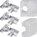 3 Pcs Cabinet Door Hinges, Cabinet Hinge Repair Plate Kit Fix Loose Sagging Cabinet Doors,Hinge Repair Plates for All Home Cabinets,Door Repair Kit Include(9 Repair Panels+3 Hinges+54 Screws) (3)