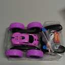 QUNREDA RC Cars, Purple Remote Control Car for Girls, 2.4 GHZ Double Sided RC Stunt Car 360 Rotating Remote Control Crawler with Headlights Car Toys for 6 7 8 9 10 11 12 Girls Birthday Gift