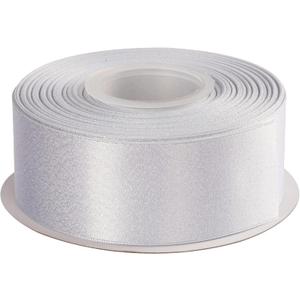 White Double Faced Glitter Ribbon, Luxury Silver Purl Ribbon, 1-1/2 Inch x 25 Yards, Great for Gift Wrapping Wedding Decoration Floral Arrangement