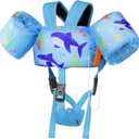MoKo Swim Arm Band for Kids 20-30-50 lbs, Clearance Cute Cartoon Toddler Swim Vest, Swimming Water Wings Pool Floaties Sleeve for Children Learn to Swim (Blue Shark)