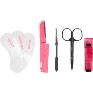 Trim Beauty Tool Lash & Brow Kit, Eyelash Curler, Comb Tweezers, Scissors, Brow Razor, Reusable & Washable Eyebrow Shaping Kit, Removes Ingrown Hairs, Shapes Brows, 7 Piece Set