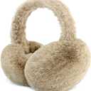 PIGBENGO Foldable Ear Muffs for Women Cold Weather Fluffy Earmuffs Winter Warm Headband Cute Slouchy Ear Warmers