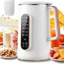 Moongiantgo 8-in-1 Upgraded 40oz Nut Milk Maker Machine with 10-Leaf BladesAutomatic Plant-Based Milk Maker for Homemade Oat, Soy, Almond, Juice & More, Temp Hold, Delay Start, Boil &Auto Clean