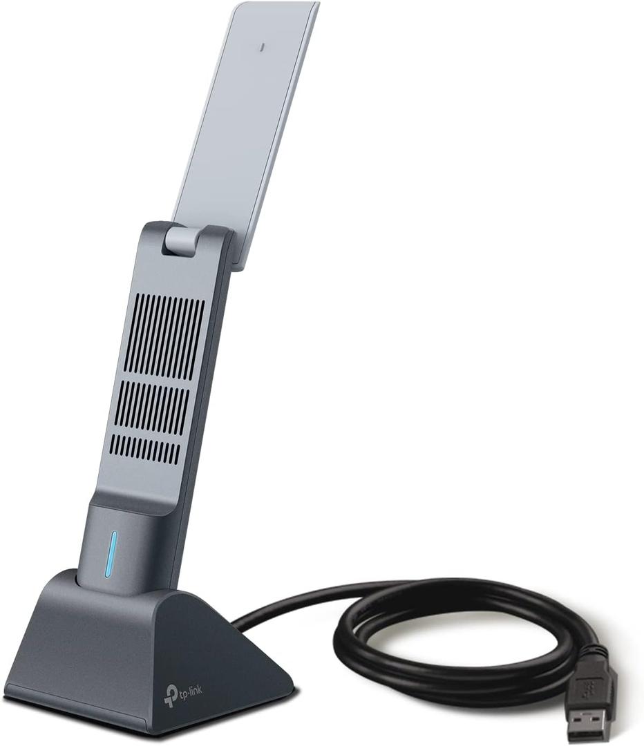 TP-Link AX1800 WiFi 6 USB Adapter for Desktop PC (Archer TX21UH) Wireless Network Adapter with 2.4GHz, 5GHz, MU-MIMO, OFDMA, High Gain Dual Band 5dBi Antenna, WPA3, Supports Windows 11/10