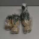 Shappy 3 Pcs Mini Christmas Tree with Light Pre Lit Xmas Artificial Tabletop Tree LED Miniature Christmas Tree with Linen Base for Indoor Home Kitchen Dining Table Holiday Decorations, Assorted Sizes