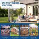 Clear Tarps with Metal Grommets, Heavy Duty Waterproof,14 Mil Vinyl,10×10FT, Clear Tarps-10x10FT