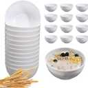 12 Pcs Unbreakable Cereal Bowls Set, 26 Oz Wheat Straw Bowls Set, Microwave & Dishwasher Safe Bowls for Kitchen, Reusable Plastic Bowls for Soup, Salad and Snack, BPA Free, White