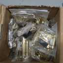 Chibery 3/8 Inch Inset Cabinet Hinges, 25 Pairs(50 Pack) Self Closing Flush Face Mount Hinges with Door Bumper, Variable Decorative Hardware for Bathroom, Furniture, Kitchen Cabinet Doors, Brass Gold