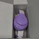 Cat Ear Kids Headphones Bluetooth, LED Light up Wireless/Wired Mode Over Ear Headphones with Build in Microphone for School/Travel (Purple)