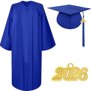 Matte Graduation Cap and Gown 2026 Tassel Adults Set for High School and Bachelor