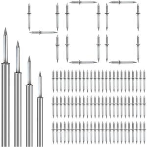 5 x ‌400 Pcs Double-Headed Skirting Nails - Seamless & Invisible Installation Screws for Baseboards, Trim and Solid Wood with Included Specific Sleeve Tool