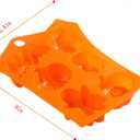 2 x Halloween Silicone Mold, 2 Pack Silicone Baking Mould, Nonstick Muffin Mold with Halloween Pumpkin Molds, Evil, Skull, Ghost, Perfect to Make Chocolate, Ice Cube, Soap Mold