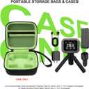 Carrying Case for Garmin Xero C1 Pro Chronograph Ballistic Range Shooting, Custom-Insert Storage Holder with Mesh Pocket for USB Cable, Charging Adapter (Green)