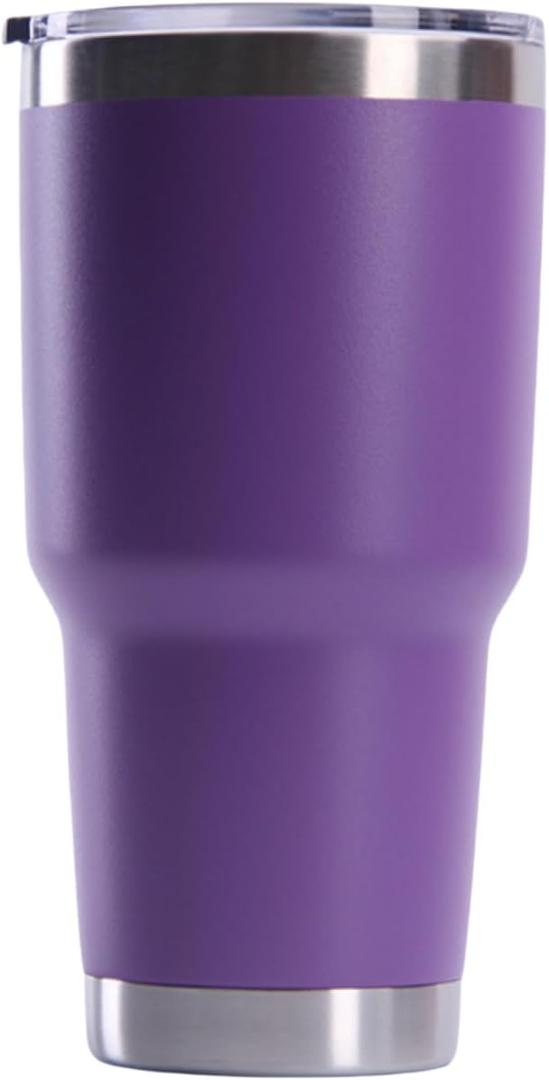 30 oz Stainless Steel Tumbler, Double Wall Insulated Travel Mug with Lid (Purple)