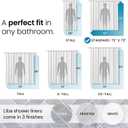 2 x LiBa Bathroom Shower Curtain - Waterproof Plastic Shower Curtain Premium PEVA Non-Toxic with Rust Proof Grommets White 10G Heavy Duty Bathroom Accessories 72x72