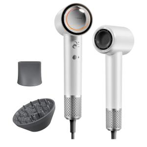 Tideway Hair Dryer Professional High-Speed Ionic Blow Dryer 110,000 RPM, Compact Hair Dryer with Magnetic Diffuser, Fast Drying with Brushless Motor Low Noise Smart Temperature Control-H11