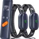 Dog Shock Collar - Electric Dog Training Collar with Remote for 2 Dogs, IPX7 Waterproof Vibrating Dog Collar with 4 Training Modes, Rechargeable E-Collar for All Breeds, Sizes