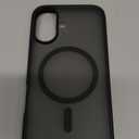 SUPFINE Magnetic for iPhone 16 Case (Compatible with MagSafe) (Military Grade Drop Protection) Translucent Matte Shockproof with Anti-Fingerprint Phone Cover,Black