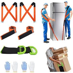 Moving Straps Lifting（Padded） one Person 2-Person Lifting and Moving System Appliance,for Harness Moving Mattress Couch Furniture Heavy Things,Suitable Professional Moving Body Strap Wrist Strap