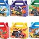 12Pcs Race Car Party Treat Boxes Hot Car Gift Box Birthday Supplies Wheels Wild Goodie Gift Boxes Race Cars Favor Box for Kid Boy Wheels Cars Birthday Baby Shower Game Party Decoration