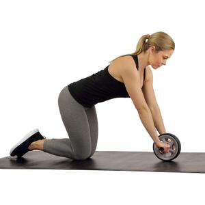 Sunny Health & Fitness Waist Trainer Ab Roller with Elbow Support, Training Wheels, Foldable for Home Gym, Abdominal Exercises, Core Strength, Glute Trainer, Crunch Workouts with Optional Dip Station