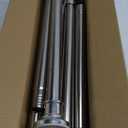 Tension Curtain Rod, Extra Long Outdoor Curtain Rod 43-131 Inch Adjustable, 1.1 Inch Diameter Thick Heavy Duty Silver Spring Curtain Rod, Stainless Steel Shower Rod for Bathroom No Drilling, No Rust