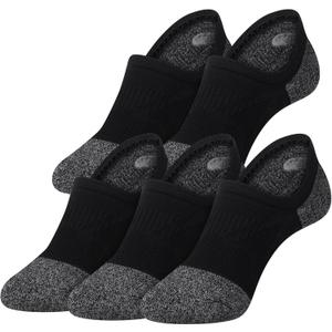 Gonii No Show Socks Womens Athletic Compression Running Low Cut Cushioned Socks 5 Pairs (Gray, Size: 5-8)