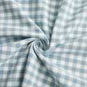 KKJIAF 2 Pcs Plaid Ruffle Pillow Case Standard Size, Cotton Gingham Ruffled Euro Sham Pillow Covers 20x26 Inch, Linen Feel Plaid Bed Pillow Shams with Envelope Closure for Sofa Bed (Dusty Blue Plaid)