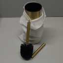 Stainless Steel Toilet Brush with Holder Set for Bathroom Storage and Organization Toilet Bowl Cleaner Brush and Holder (1, Gold)