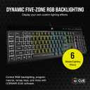 Corsair K55 RGB PRO Membrane Wired Gaming Keyboard IP42 Dust and Spill-Resistant 6 Macro Keys with Elgato Integration iCUE Compatible QWERTY NA PC, Mac, Xbox Black
