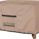 ULTCOVER Patio Coffee Table Cover, Waterproof Rectangular Outdoor Small Side Table Cover 48x26x18 inch (Brown)