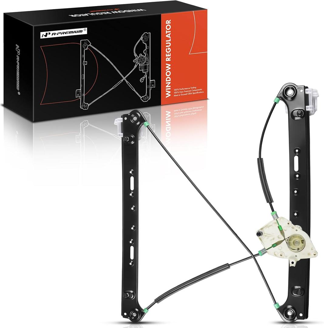 A-Premium Power Window Regulator without Motor Compatible with BMW X3 2004-2010 Front Passenger Side