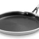DELUXE Hybrid Ceramic Nonstick Griddle Pan,12-Inch,Stay-Cool Handle,Dishwasher&Oven Safe,Induction-Ready,PFOA Free Compatible with All Cooktops