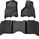 HAFIDI Floor Mats Fit for 2013-2018 Dodge Ram 1500/2500/3500 Crew Cab & 2019-2024 Dodge Ram 1500 Classic Crew Cab, All Weather Car Floor Liners, Fits 1st & 2nd Row Full Set Custom Accessories, Black