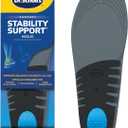 Dr. Scholl's Stability Support Insoles, Flat Feet & Overpronation Low Arch Support, Improves Balance & Stability, Motion Control, Trim Inserts to Fit Shoes, Men's Size 8-14