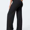 YEOREO Workout Leggings Womens No Front Seam Straight Leggings 33" High Waist Buttery Eddiy Gym Yoga Pants Black S