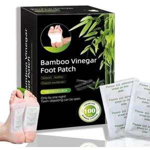 Foot Pads, 100 Pcs, Natural Bamboo Vinegar Patches | Breathable Adhesive, Care & Relaxation, Overnight Foot Care, Better Sleep Quality