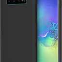 Galaxy S10 Plus Case,Liquid Silicone Dual Layer Hybrid Hard PC& Soft Silicone, Gel Rubber Bumper Slim Fit Shockproof Protective Phone Case, Phone case for Samsung Galaxy S10 Plus - Black