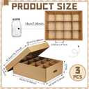 3 Pcs Mason Jar Storage Boxes 16 oz Regular or Wide Mouth Canning Boxes