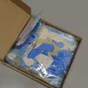 First Birthday Decorations for Boy - Complete Party Set with High Chair Banner, Number 1 Balloon, One Cake Topper, Crown, Balloons & Birthday Banner(Blue)