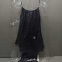 R&M Richards Women's Elegant Wrap Dress W/Sheer Angel Sleeves & Side Rhinestone Accent (12 Petite, Navy)